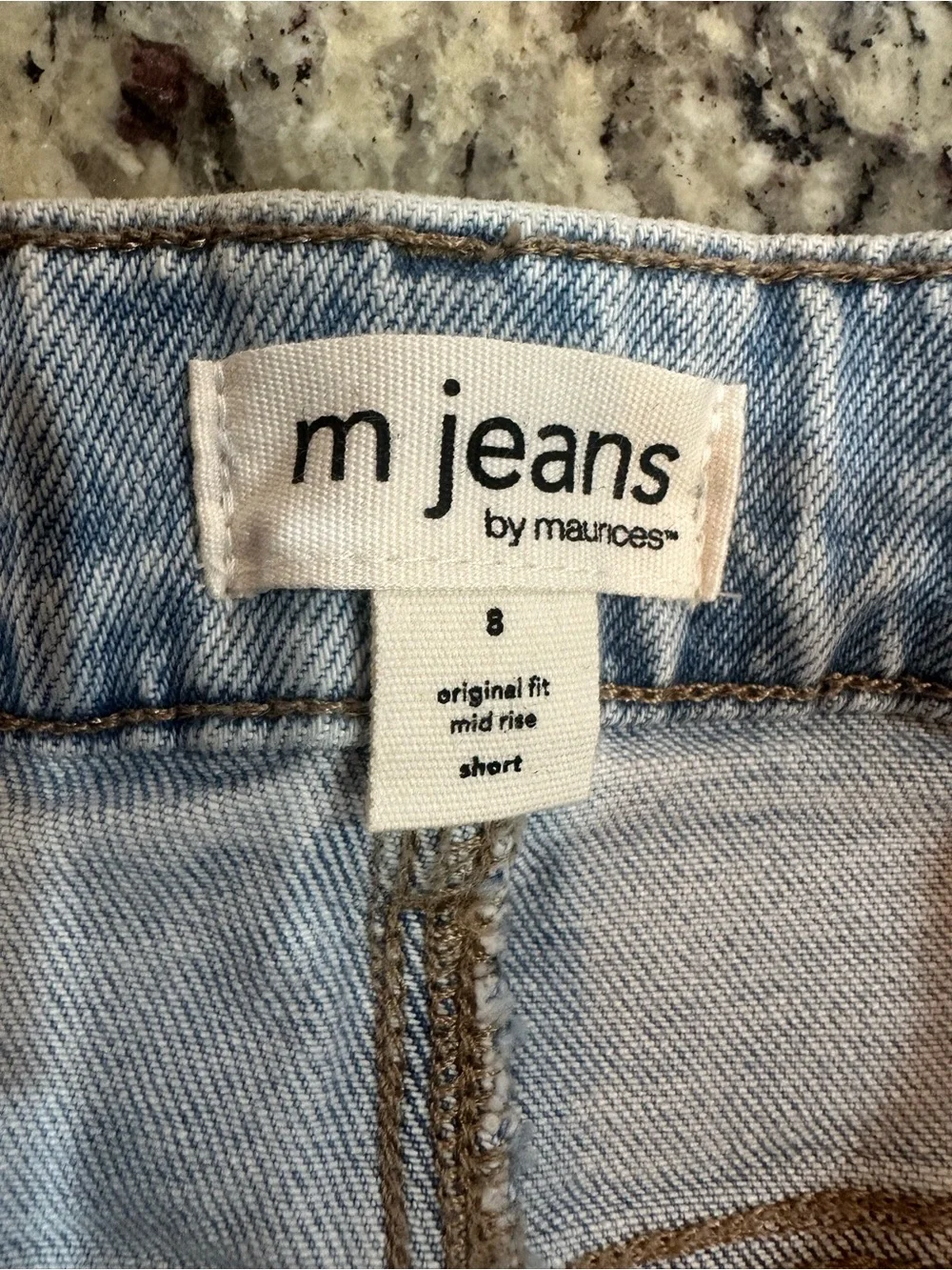 Maurices Light Blue Distressed Denim Jean Shorts